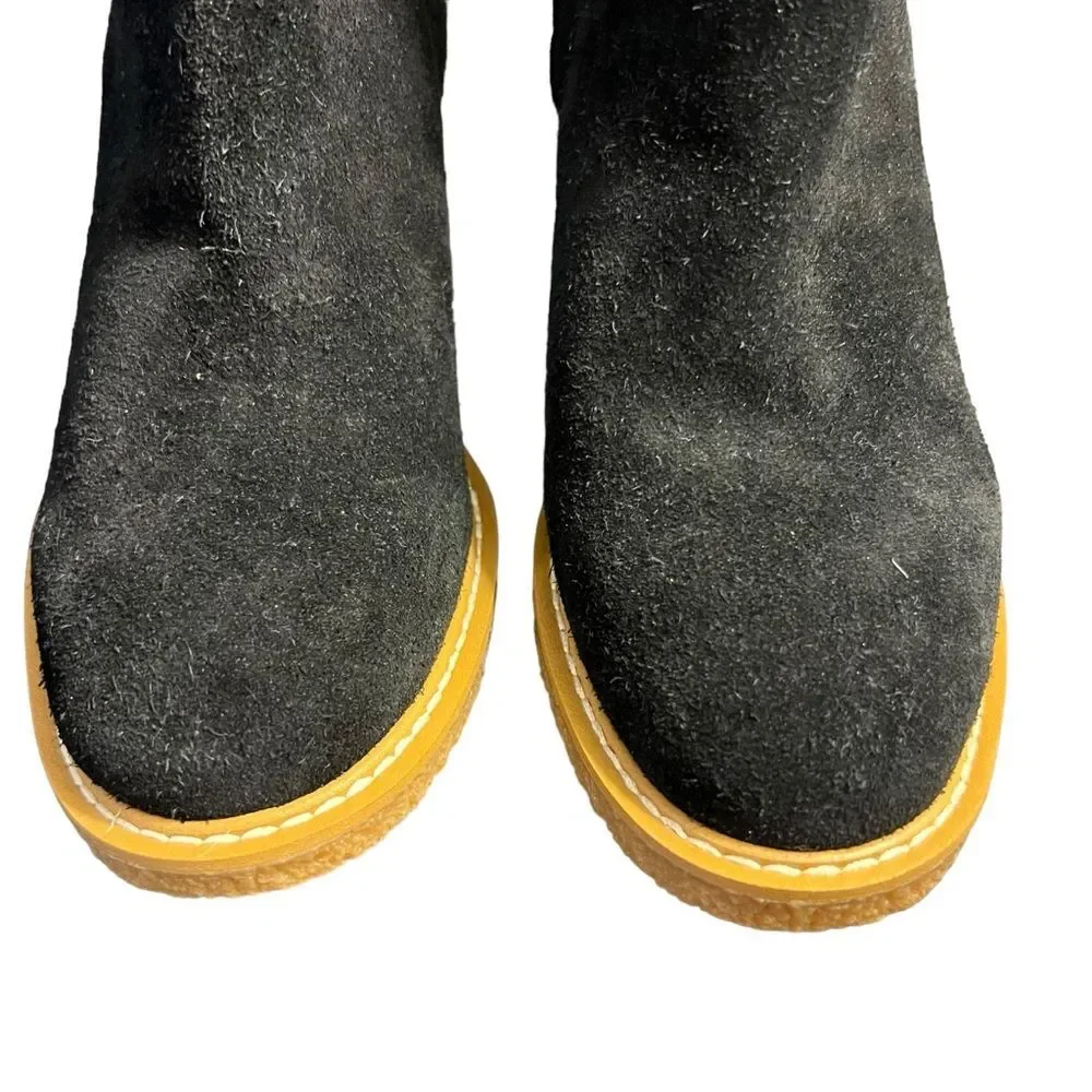 Franco Sarto Women’s Suede Wedge Boots Faux Fur Lined Size 8.5 NWOT